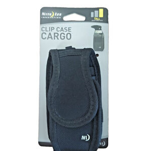 Nite Ize Universal Clip Case Cargo Cell Phone Holder with Belt Clips Tall, Black
